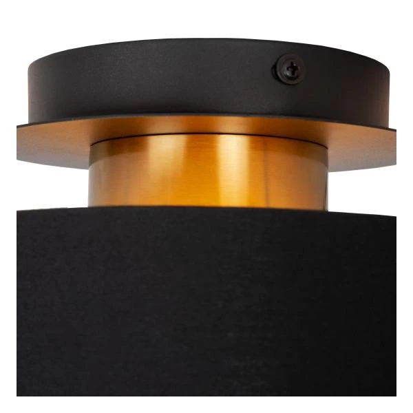 Lucide FUDRAL - Flush ceiling light - Ø 20 cm - 1xE27 - Black - detail 1